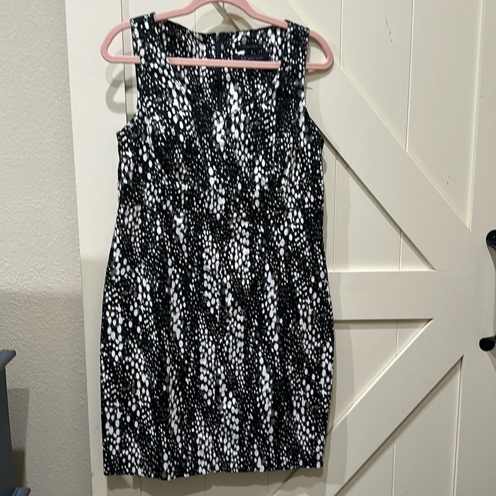 Anne Klein black and white dress.